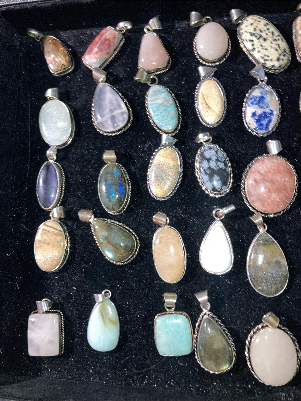 Randomly picked Gemstone Pendant stamped 925 or (pick one) - Picture 5 of 8